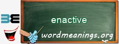 WordMeaning blackboard for enactive